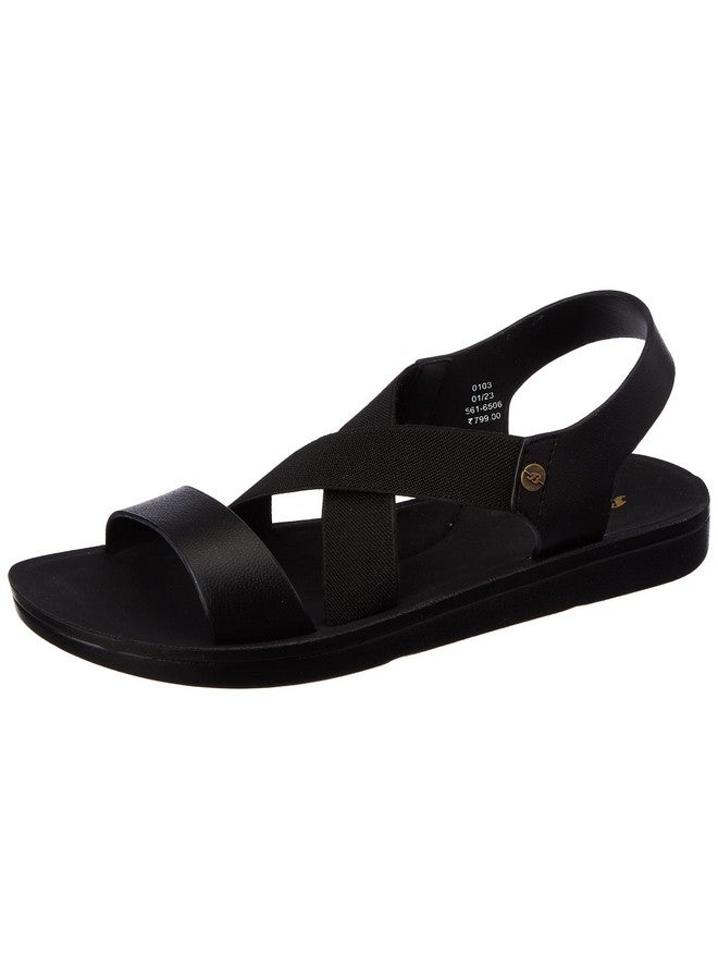 Bata Women's Aerial Sandal Flat (5616506_Black_5 UK)