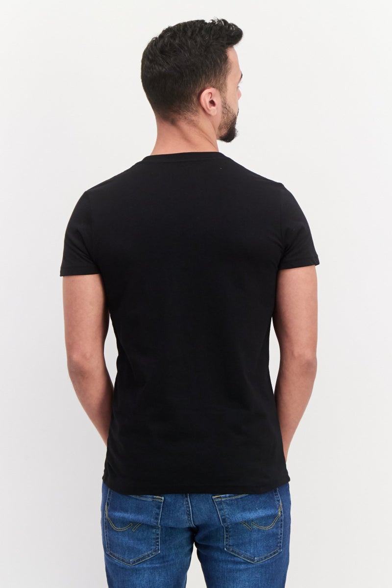 LEE Men 2 Pieces Crew Neck Short Sleeves Plain T-Shirt, Black - Image 2