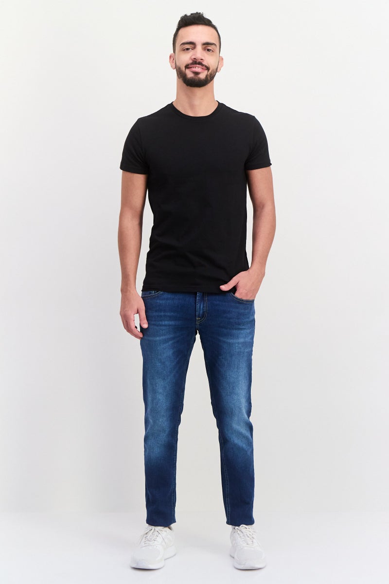 LEE Men 2 Pieces Crew Neck Short Sleeves Plain T-Shirt, Black - Image 3