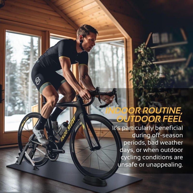 Flexzion Bike Trainer Front Wheel Block - Sturdy Molded Plastic Bicycle Stabilizing Leveling Block Support For Indoor Turbo Trainer Bike Stationary Resistance Training Exercises - Image 3