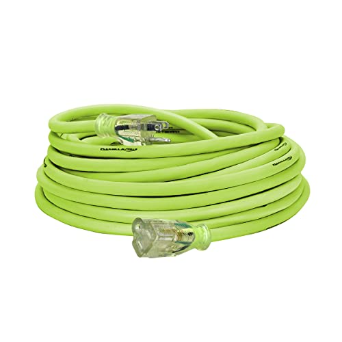 Flexzilla سلك تمديد فليكسزيلا برو، 12/3 AWG SJTW، 50 قدم، قابس مضاء، داخلي/خارجي، زيلاغرين - FZ512830 - Image 1