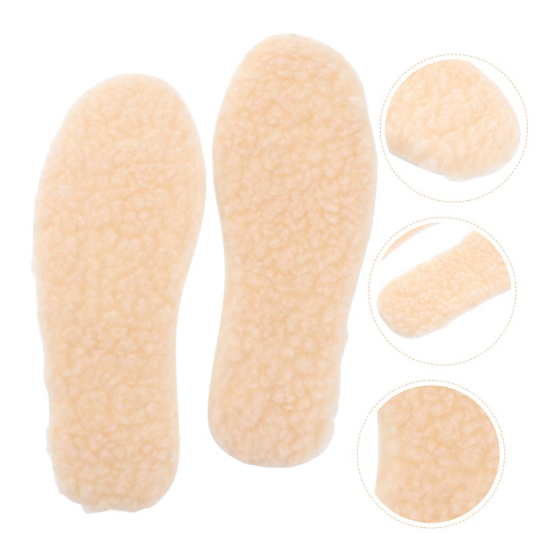 2 Pairs Warm Non Padding Imitation Lamb Shoe Insoles For Boys Girls School Sports Footwear - Image 5