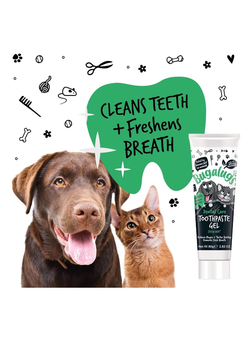 BUGALUGS Dog Toothpaste Gel Dog Teeth Cleaning Products for Cats and Dogs Fresh Mint Dog Breath Freshener and Dog Plaque Remover use with Bugalugs Dog Toothbrush and Cat Toothbrush - Image 5