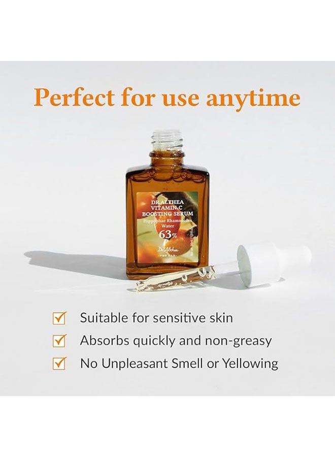 دي آر.ألثيا فيتامين سي تعزيز المصل 30 مل ، مصل فيتامين يومي لجميع أنواع الجلد ، يساعد على إزالة البقع الداكنة ونغمة الجلد غير المتساوية ، إضاءة الجلد - Image 5