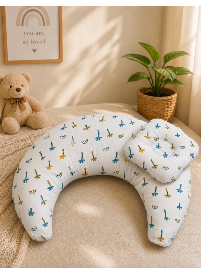 F.A.M.S Baby Nursing Pillow for Breastfeeding – Ergonomic Feeding Support Cushion for Newborn & Mom, Multi-Use Pregnancy & Maternity Pillow - Image 1