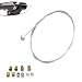 ijuicy Motorcycle Throttle Cable Kit 51 Flexible Cable Repair Kit Emergency Throttle Clutch Cable Brake Cable Universal Throttle Cable with Ends for Motorcycles Bicycle Scooter Repaired Silver - Image 2