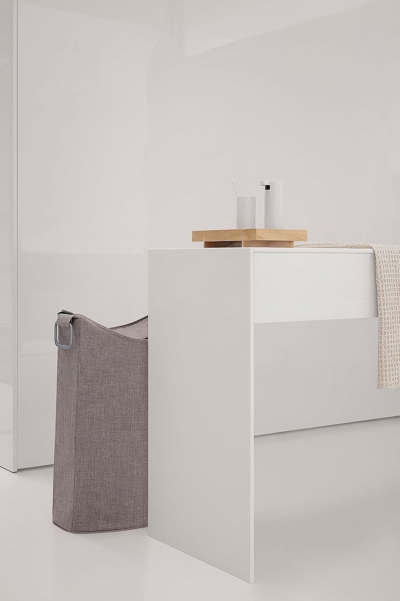 بلوموس blomus -FRISCO 66348 سلة غسيل، غطاء قابل للطي، نحيف، تصميم خالد، 65 لتر، أسود - Image 2