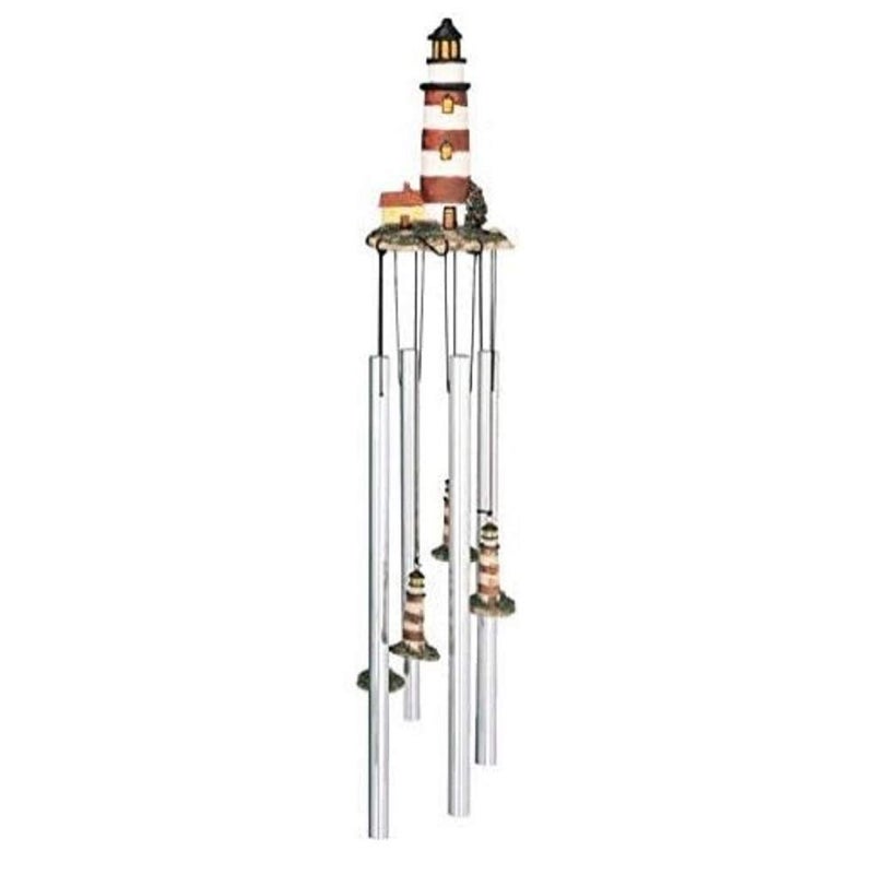 George S. Chen Imports George S Chen Imports SSG41423 Round Top Lighthouse Assateague Hanging Garden Decoration Wind Chime 