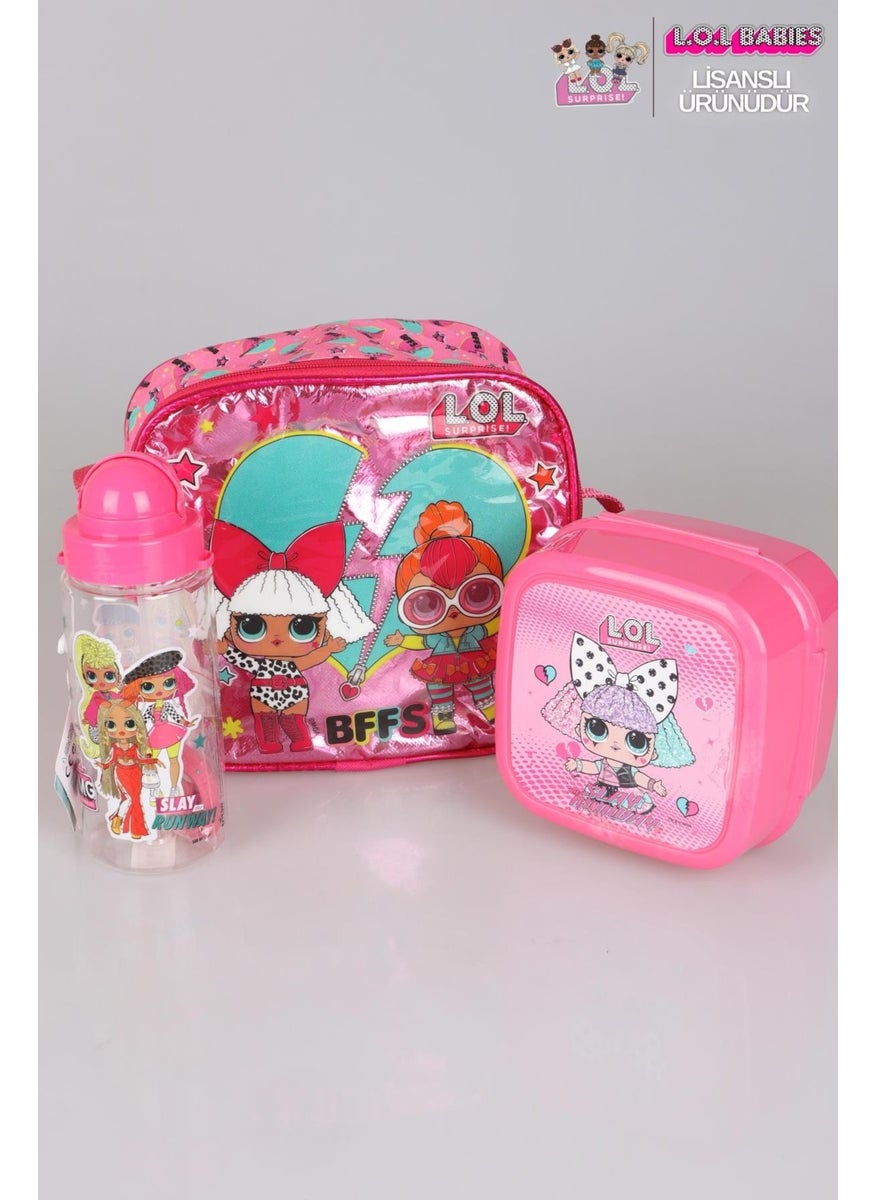 Lol Surprise Licensed Lunch Box, Lunch Box and 500 ml Water Bottle Meal Set with Dekomus  - Image 1