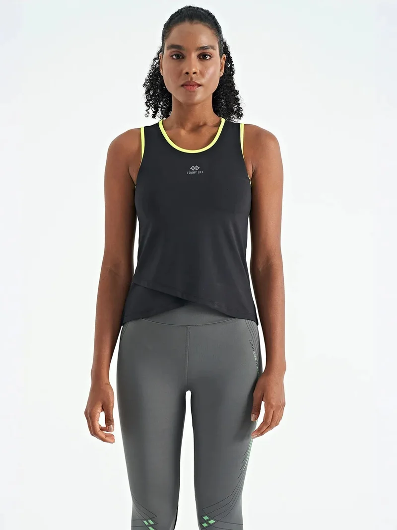 تومي لايف TOMMY Sleeveless Crew Neck Sports Top