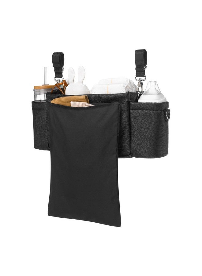 petunia pickle bottom Wander Stroller Caddy | Perfect Baby Caddy To Keep Everything Organized | Multiple Carry Positions | Fits Most Strollers - Ebony - Image 4