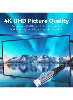 VENTION Vention USB 3.1 Gen2 C Male to C Male 5A Cable 1M Gray Aluminum Alloy Type  - Image 5