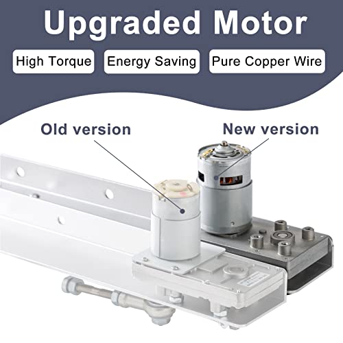 JQDML Upgrade Powerful Motor DIY Reciprocating Linear Actuator DC 24V 120rpm High Torque 40 lbs Adjustable Stroke 30-150mm/1.18-6” with Switching Power Supply(24V150mm120rpm) - Image 2