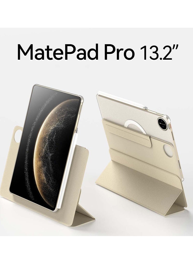 general Case Compatible with Huawei MatePad Pro 13.2 inch 2025 (WEB-W00) [Supports Pencil], Hybrid Detachable Magnetic Tri-fold Stand Cover, Matte Clear Back, Auto Wake/Sleep - Image 3