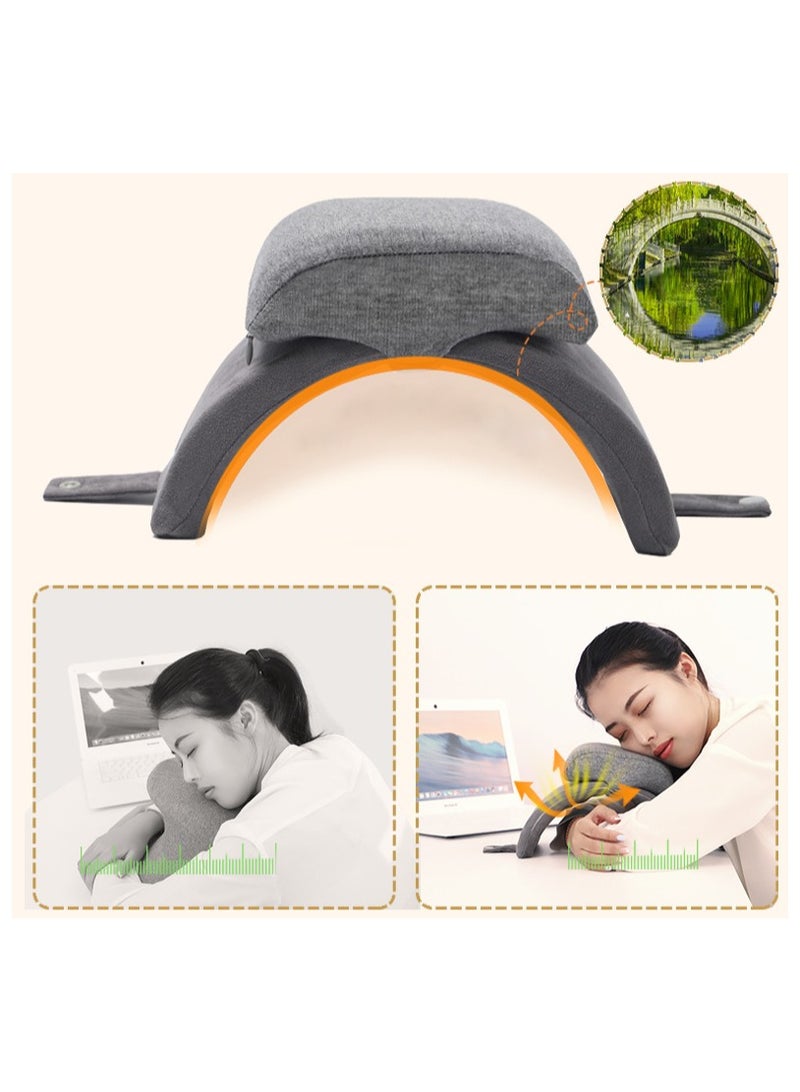 ELIKLIV Folding Nap Pillow, Memory Foam Cell Phone Eye Protection Nap Pillow, Office Nap Pillow, Student Desk Nap Pillow - Image 2