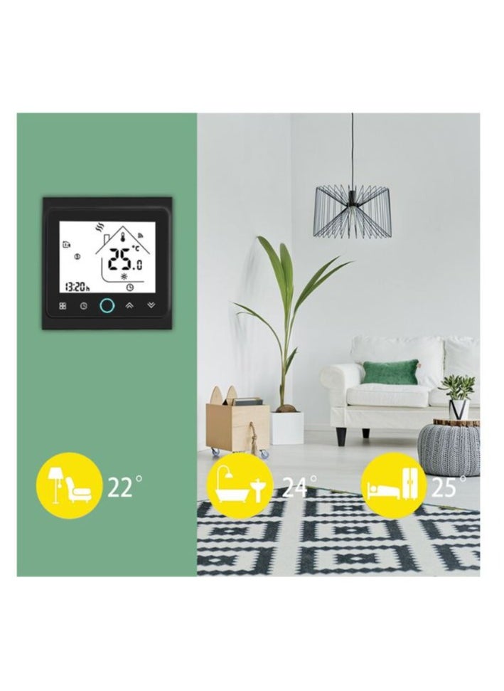 Eazyliv - Eazyliv 24V Tuya Smartlife Wifi Smart Thermostat LCD Display Temperature Controller for Air Conditioning Work with Alexa Google Home-White - Image 1