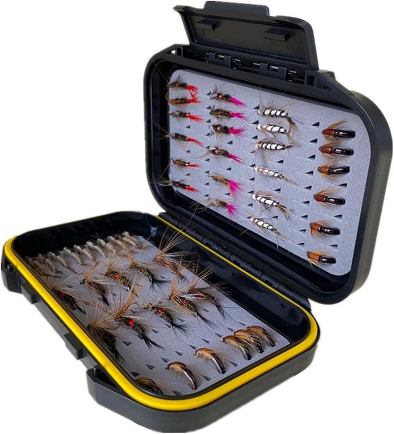 Handwork Handmade Fly Fishing Kit, 50/114 Pcs with Dry/Wet Flies, Streamers, Fly Assortment for Trout & Bass Fishing - 50 Pcs/Set, 6 Mixed Styles - Image 3