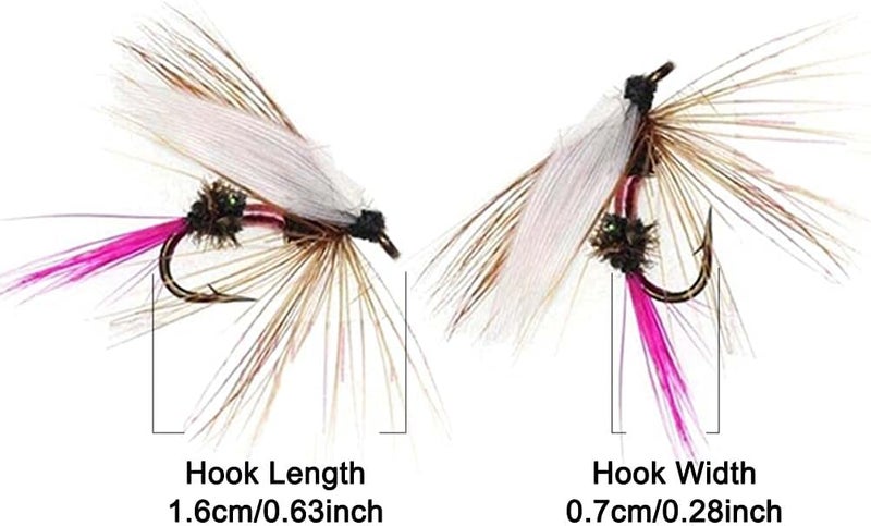 Handwork Handmade Fly Fishing Kit, 50/114 Pcs with Dry/Wet Flies, Streamers, Fly Assortment for Trout & Bass Fishing - 50 Pcs/Set, 6 Mixed Styles - Image 5