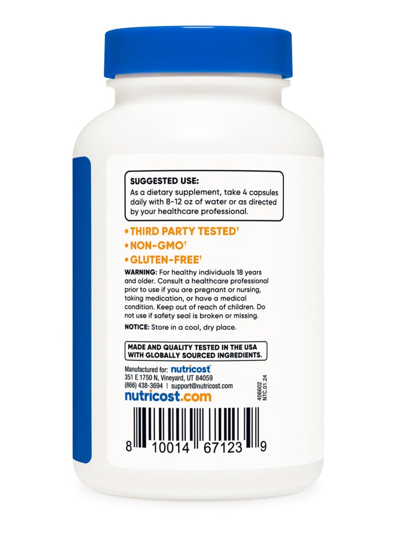 Nutricost Phosphatidyl serine, Soy Free,400 MG Per Serving  30 SERVINGS | 120 Capsules / dietary supplement  - Image 4