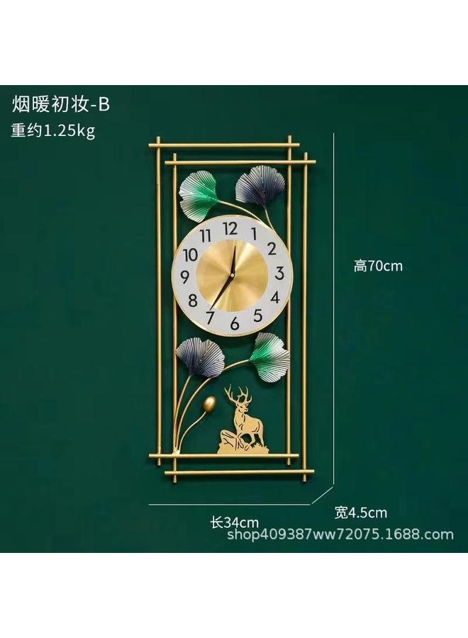 Bluejw Clock Wall Clock Living Room Home Clock Modern Simple Mute Atmospheric Art Creative Nordic Decorative Wall Watch - Image 1