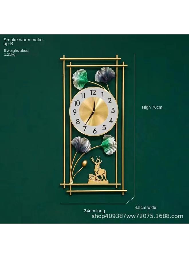 Bluejw Clock Wall Clock Living Room Home Clock Modern Simple Mute Atmospheric Art Creative Nordic Decorative Wall Watch - Image 3