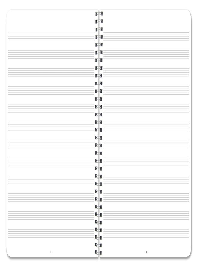 BookFactory Music Staff Notebook, Wire-O, 100 Pages - Image 2