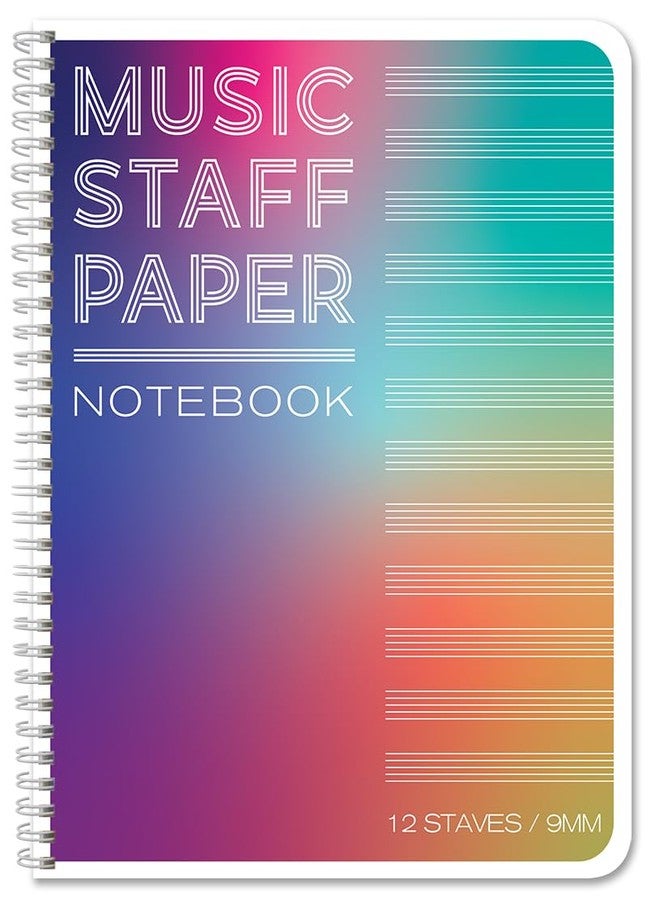 BookFactory Music Staff Notebook, Wire-O, 100 Pages - Image 1