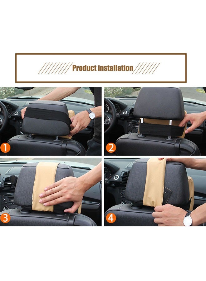 Generic Car Seat Headrest Neck Pillow Ergonomic Car Neck Pillow Durable Neck Pillow 100% Pure Memory Foam Car Neck Support Relieve Neck Pain Adjustable Neck Pillow Black - Image 4