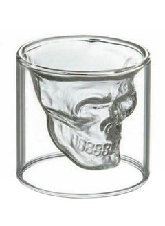 Generic Set Of 6 Crystal Skull Shot Glasses Transparent Glass Household High Borosilicate Glass Juice Beverage Cup  - Image 2