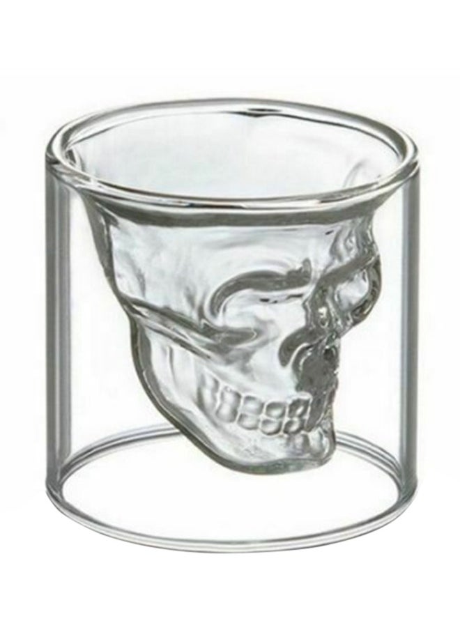 Generic - Set Of 6 Crystal Skull Shot Glasses Transparent Glass Household High Borosilicate Glass Juice Beverage Cup - Image 1