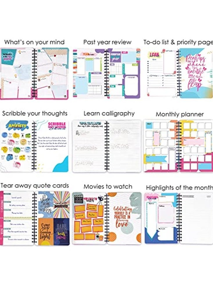 Doodle Doodle Happiness Colour Strokes A5 Wiro Bound Planner  - Image 3