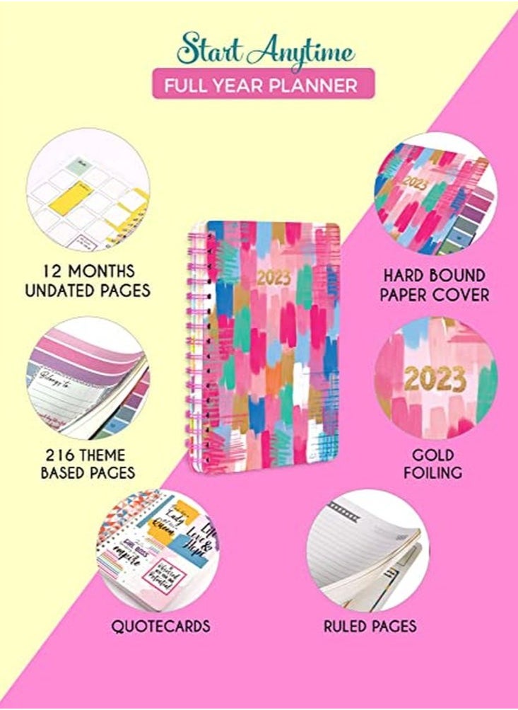 Doodle Doodle Happiness Colour Strokes A5 Wiro Bound Planner  - Image 2