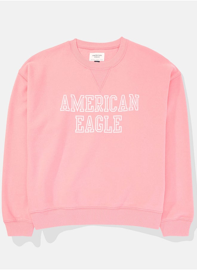 American Eagle Graphic Crew Neck Sweatshirt  - Image 4