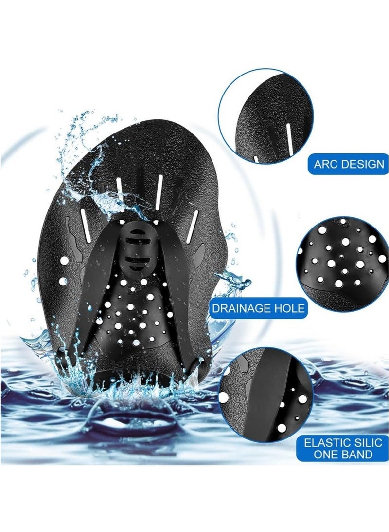 BAEKO 1 Pair Swim Paddles for Hand, Swimming Training Hand Paddles with Adjustable Straps, Swim Diving Training Hand Paddle for Men Women Children - Image 3