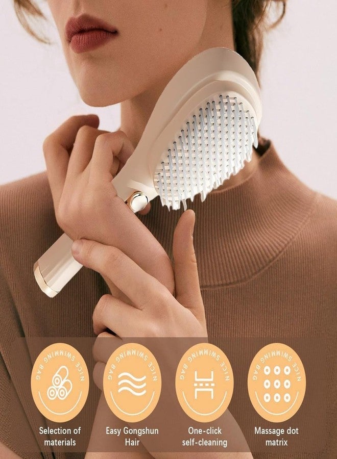 Onward Big Size Self Cleaning Hairbrush Comb Anti-Static Massage Comb with Self-Cleaning 2 in 1 Comb, Detangling Hair brush, Hair Styling Comb, Easy Hair Removal Hairbrush - Image 3