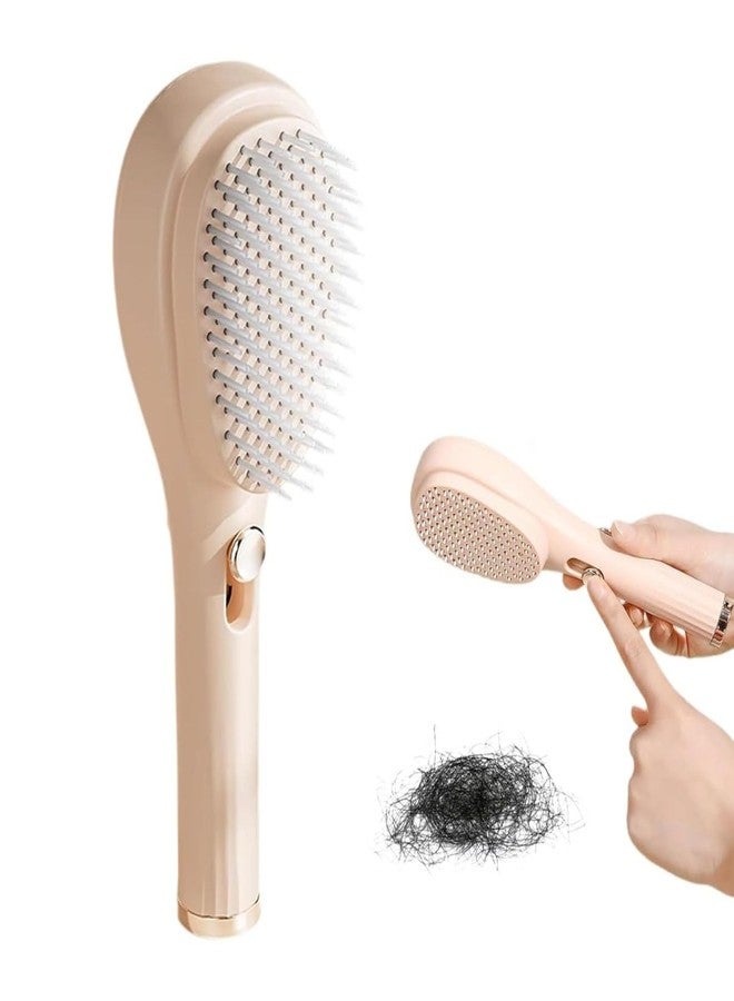 Onward Big Size Self Cleaning Hairbrush Comb Anti-Static Massage Comb with Self-Cleaning 2 in 1 Comb, Detangling Hair brush, Hair Styling Comb, Easy Hair Removal Hairbrush - Image 2