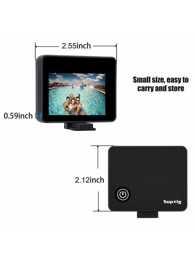 Suptig LCD Screen Selfie LCD Display Screen Compatible for Gopro Hero 11 Hero 10 Hero 9 Hero 8 Hero 7 Hero 6 Hero 5 Hero 4 3+ 3 Hero Session AKASO Campark SLR More Action Cam 2.0inch IP 68 Waterproof - Image 5