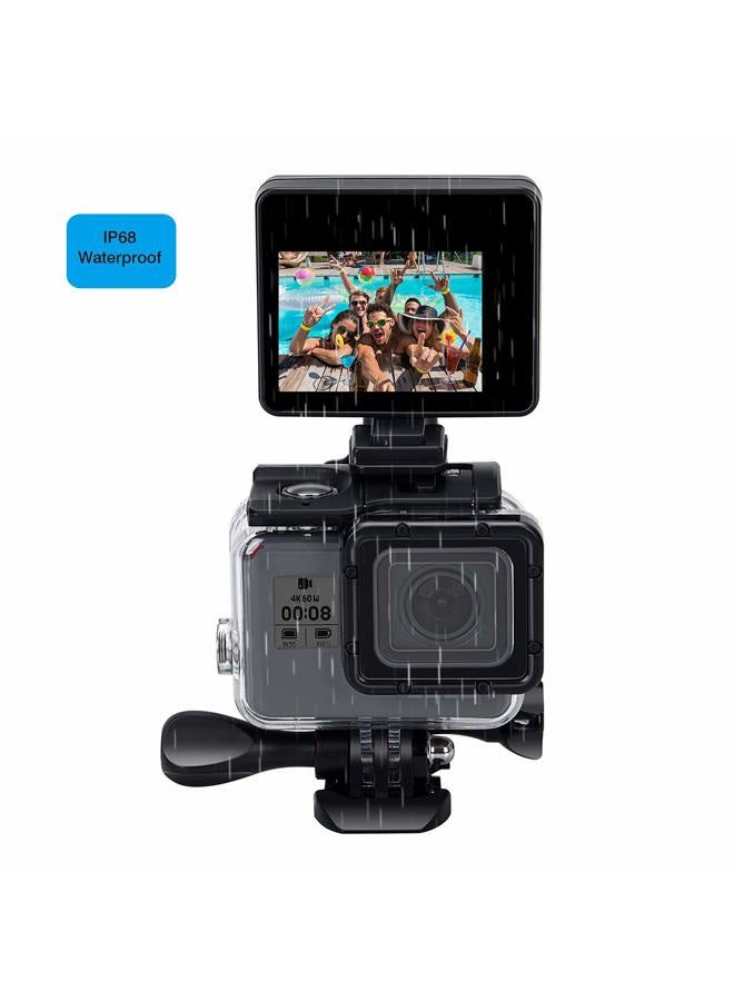 Suptig LCD Screen Selfie LCD Display Screen Compatible for Gopro Hero 11 Hero 10 Hero 9 Hero 8 Hero 7 Hero 6 Hero 5 Hero 4 3+ 3 Hero Session AKASO Campark SLR More Action Cam 2.0inch IP 68 Waterproof - Image 4