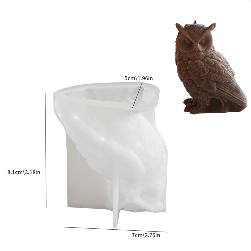 ESEENS Animal & Owl Resin & Silicone Candle Mold Set - 3D Animal Mold for Home Decor & Candle Making - Image 2