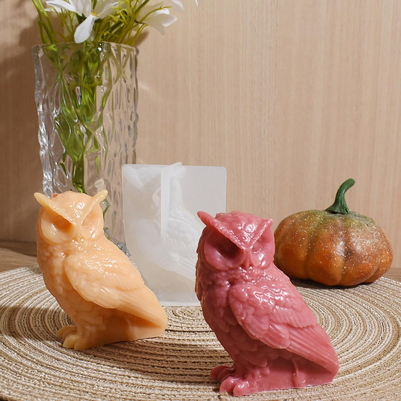 ESEENS Animal & Owl Resin & Silicone Candle Mold Set - 3D Animal Mold for Home Decor & Candle Making - Image 3