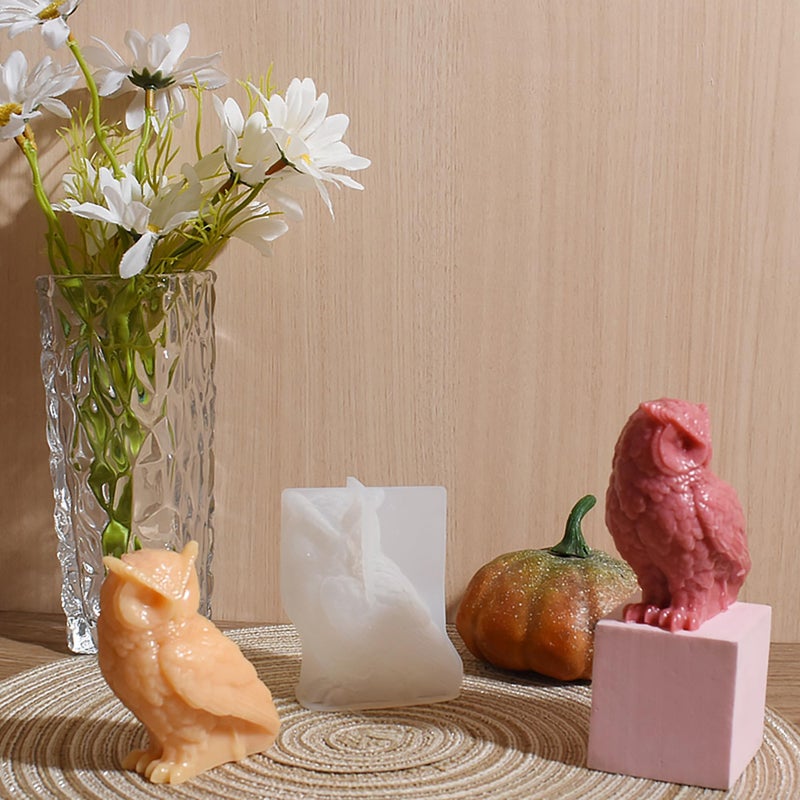 ESEENS Animal & Owl Resin & Silicone Candle Mold Set - 3D Animal Mold for Home Decor & Candle Making - Image 5