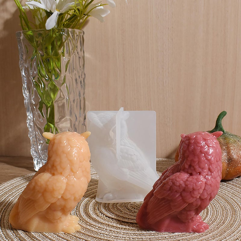 ESEENS Animal & Owl Resin & Silicone Candle Mold Set - 3D Animal Mold for Home Decor & Candle Making - Image 4