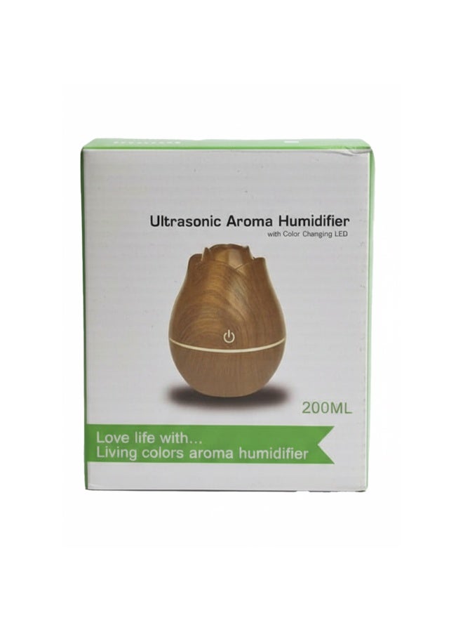 Essential Oil Diffuser 200ML , Cool Mist Dispenser and Humidifier, Ultra Quiet, Colored Light LED , Automatic Shut Off, Long Lasting , Stylish Wooden Design for Home and Office - Image 2