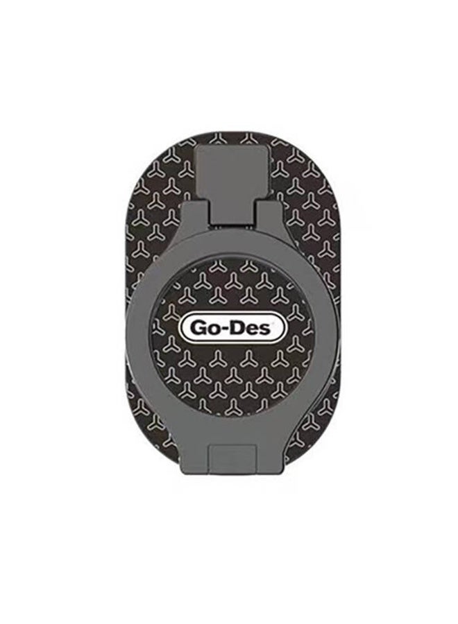 GO-DES Go Des GD-G081 4in1 Double Ring Stand Magnetic Ring Holder Apparatus Universal Mobile Phone Ring Holder Black - Image 2