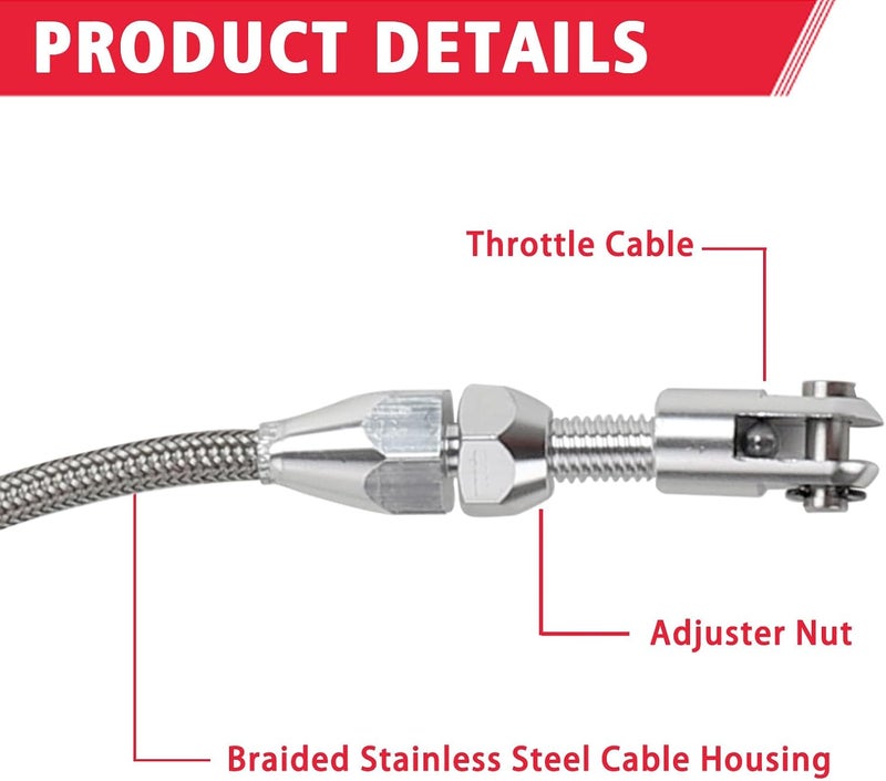 Fitede LS1 Throttle Cable Kit 36" - Image 3