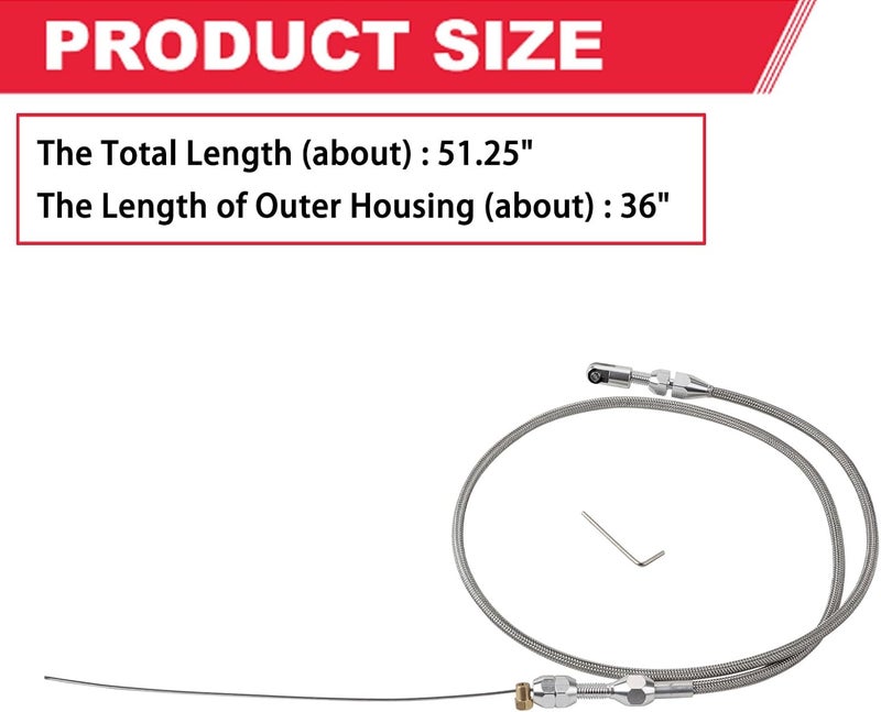 Fitede LS1 Throttle Cable Kit 36" - Image 5