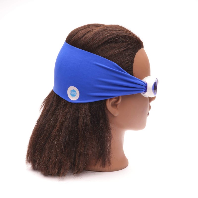Splash Place KIDS SWIM GOGGLES with Fabric Strap - ROYAL | Tangle-Free, Swimming Goggles for Kids, Comfy Fabric Strap Goggles - Won't Pull Your Hair - Purple Goggles for Swimming - Image 2