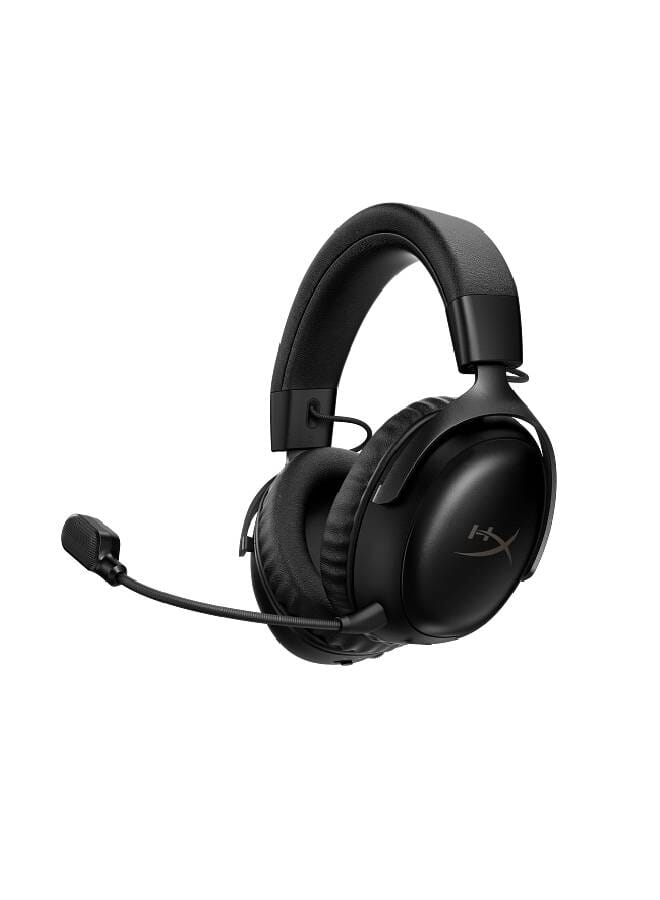Cloud III S Wireless Gaming Headphones, 53mm Angled Drivers, Memory Foam Padding, Premium Leatherette Surface, Electret Condenser Microphone, Polar Pattern, Black | A59YZAA