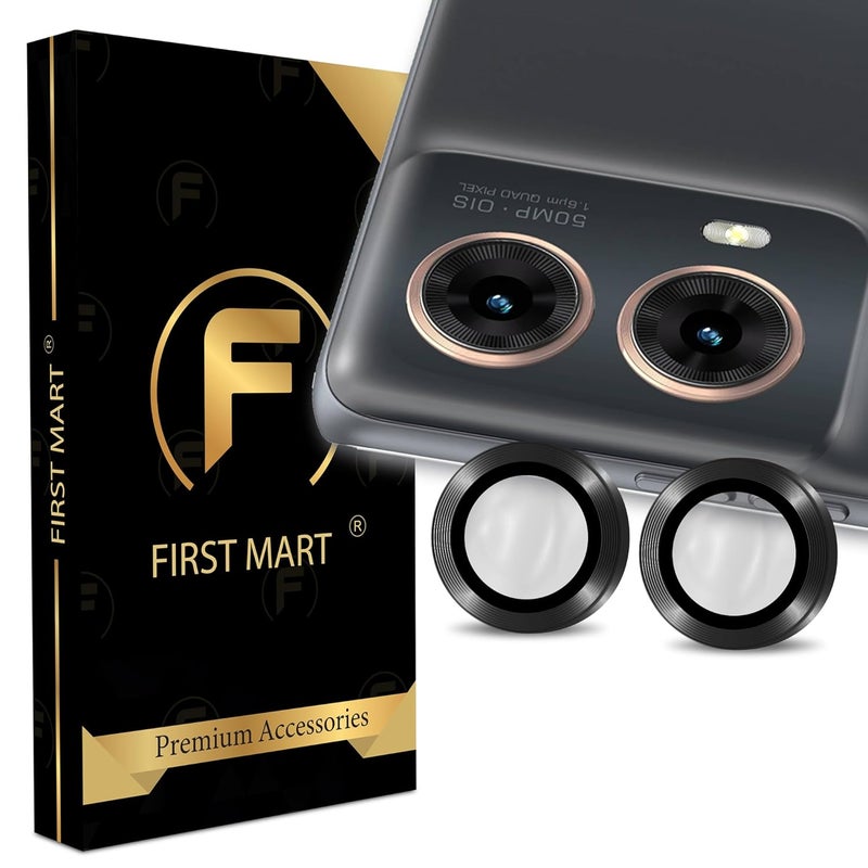 FIRST MART Camera Lens Protectors for Motorola G85 and Motorola Edge 50 Fusion (6.7 Inches) Tough HD Individual Aluminum Alloy Lens Ring Cover, Scratch Resistant, Thin Lens Protection| Black, 1 Pack - Image 1