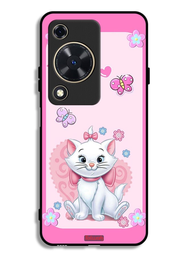 Tolwak Huawei Nova Y72S Protective Case Cover Cute Lady Cat